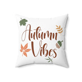 Square Autumn Vibes pillow Fall home decor couch chair bed accent throw great gift for mom auntie and grandma The Aurora Touch