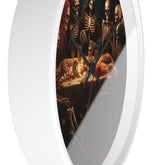 Wall Clock, Halloween Day of the dead last supper Fall portrait art kitchen hallway office family gift clock The Aurora Touch