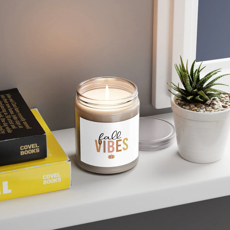 Scented Candles, 9oz, fall autumn vanilla bean comfort spice multiscented sea breeze home office bedroom living room smell good decor candle The Aurora Touch