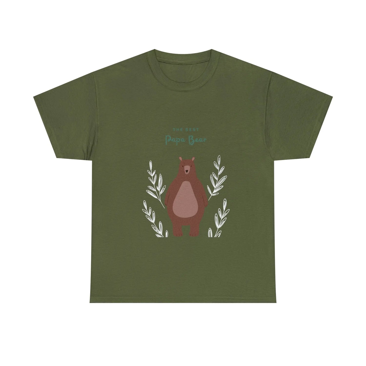 Best Papa Bear Heavy Cotton Tee, Father love casual adorable teddy bear cotton novelty work everyday meaningful Daddy day shirt