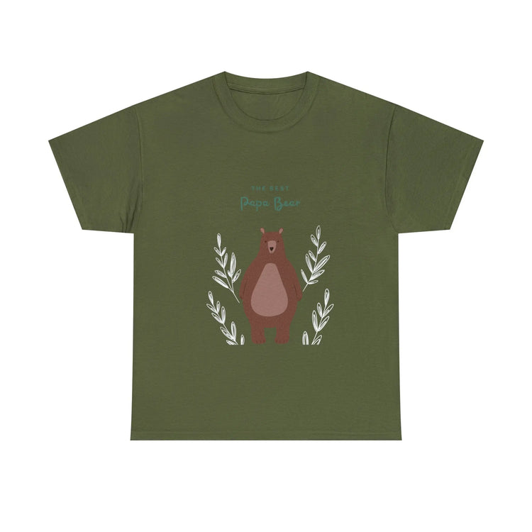 Best Papa Bear Heavy Cotton Tee, Father love casual adorable teddy bear cotton novelty work everyday meaningful Daddy day shirt