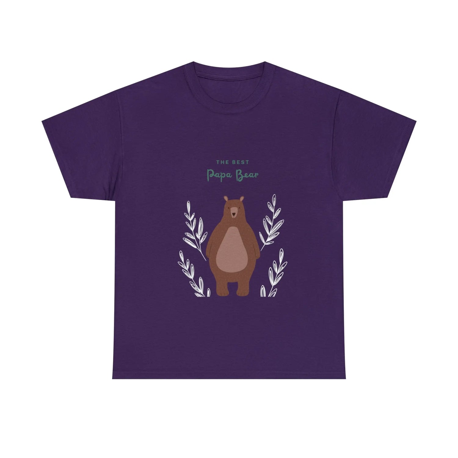 Best Papa Bear Heavy Cotton Tee, Father love casual adorable teddy bear cotton novelty work everyday meaningful Daddy day shirt
