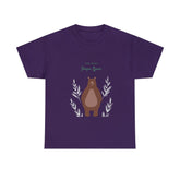Best Papa Bear Heavy Cotton Tee, Father love casual adorable teddy bear cotton novelty work everyday meaningful Daddy day shirt