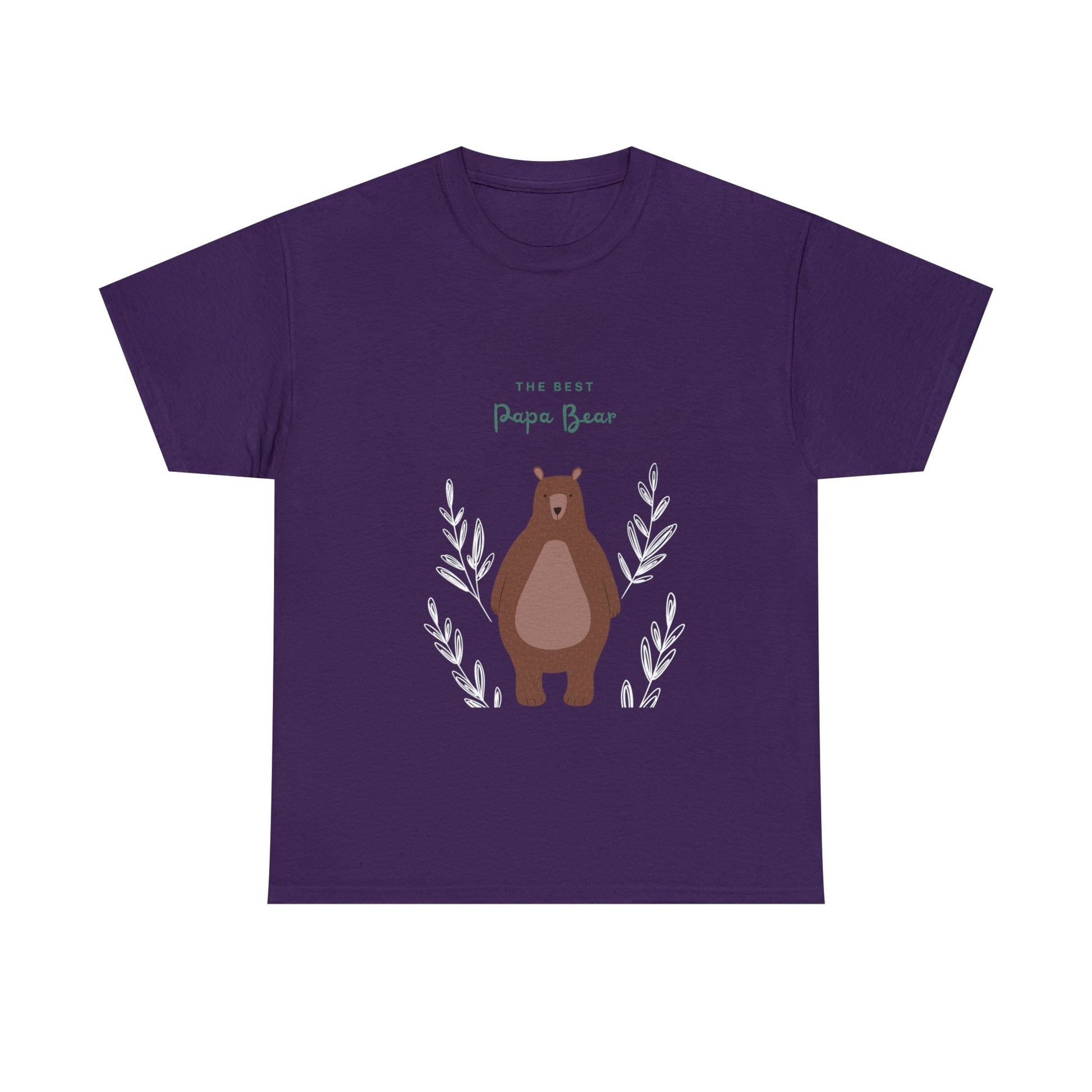 Best Papa Bear Heavy Cotton Tee, Father love casual adorable teddy bear cotton novelty work everyday meaningful Daddy day shirt