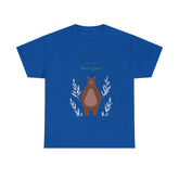Best Papa Bear Heavy Cotton Tee, Father love casual adorable teddy bear cotton novelty work everyday meaningful Daddy day shirt