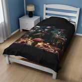 Day of the Dead velveteen blanket la ofrenda Mexican traditional dia de los muertos art design any room decor blanket