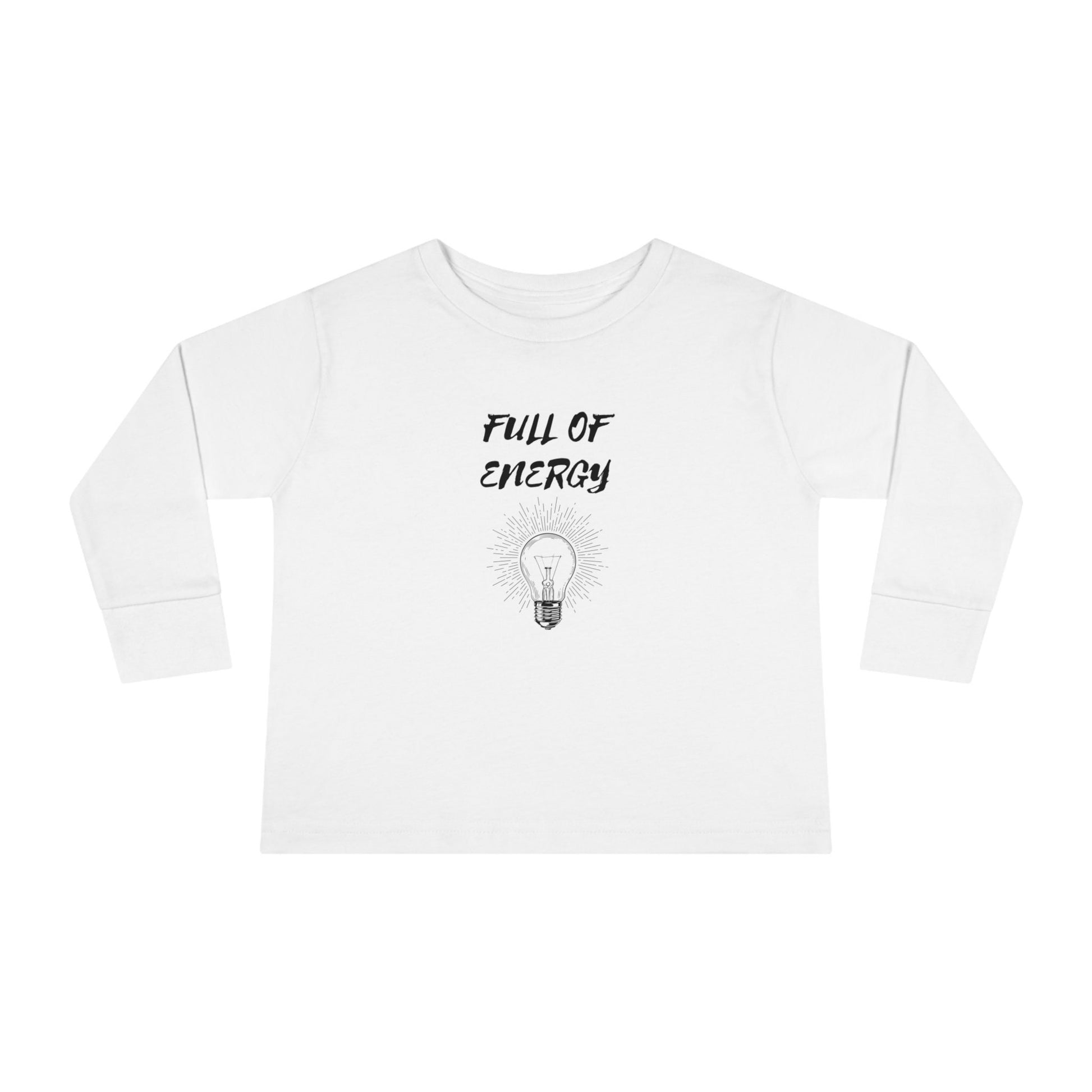 Full of Energy Toddler Long Sleeve Tee, Energy Baby, Toddler clothes, Children wear, Kids casual wear, bay Momma gift, Kids Birthday gift,
