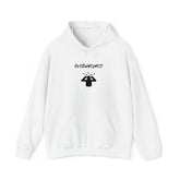 Overwhelmed Unisex Heavy Blend Hooded Sweatshirt, Humor fun casual cozy comfy lounge hoodie sweater casual him her wear great holiday gift