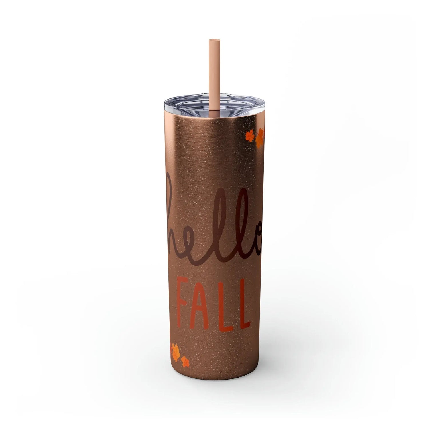 Skinny Tumbler with Straw, 20oz, Thanksgiving tumbler, Fall Tumbler, glitter tumbler, gift for her, Novelty tumbler, Hot water mug The Aurora Touch
