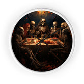 Wall Clock, Halloween Day of the dead last supper Fall portrait art kitchen hallway office family gift clock The Aurora Touch