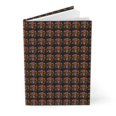 Hardcover Journal, Day of the Dead Dia de Los Muertos sugar skull floral Mexican tradion all over pattern design theme diary wrtiting book The Aurora Touch