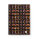Hardcover Journal, Day of the Dead Dia de Los Muertos sugar skull floral Mexican tradion all over pattern design theme diary wrtiting book The Aurora Touch