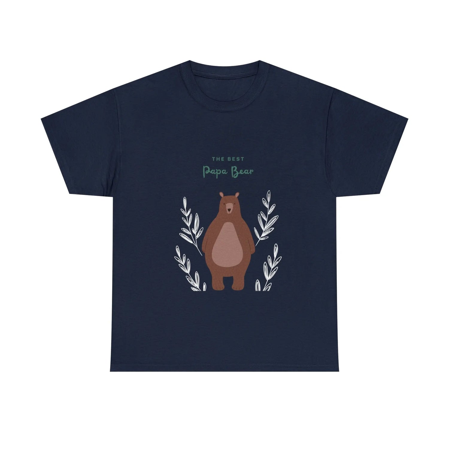 Best Papa Bear Heavy Cotton Tee, Father love casual adorable teddy bear cotton novelty work everyday meaningful Daddy day shirt