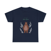 Best Papa Bear Heavy Cotton Tee, Father love casual adorable teddy bear cotton novelty work everyday meaningful Daddy day shirt