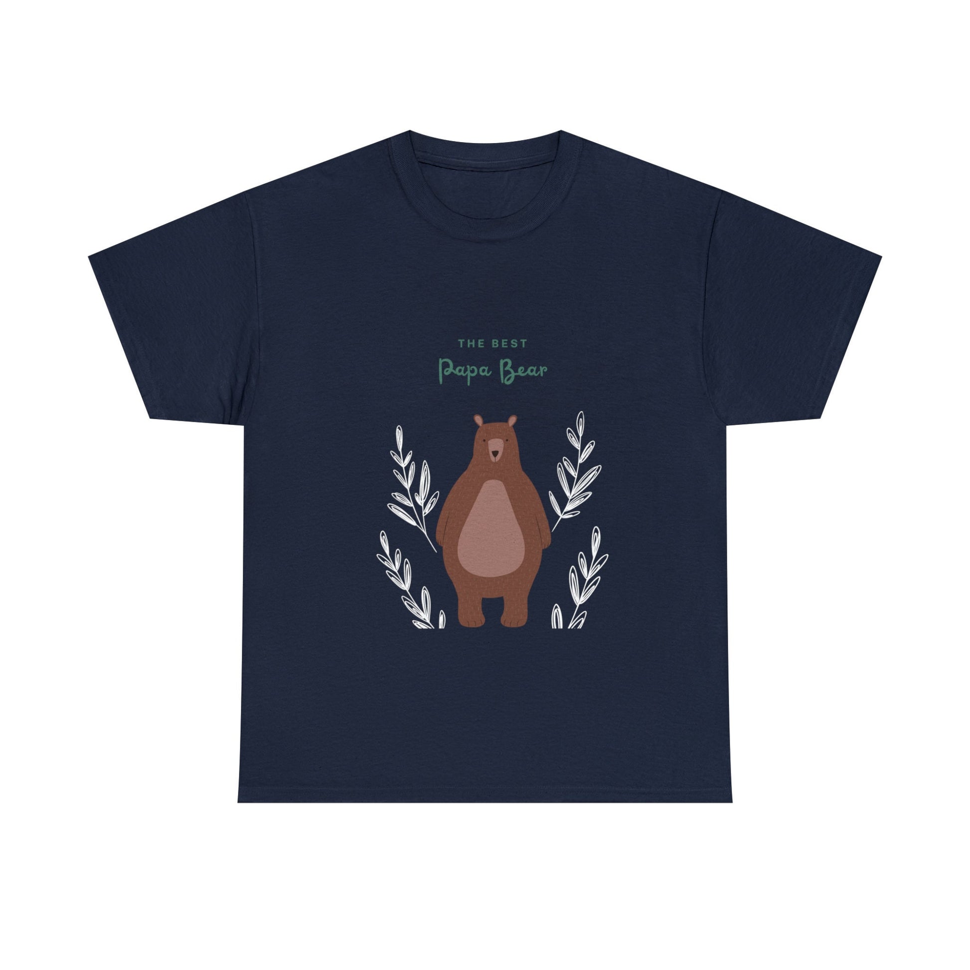 Best Papa Bear Heavy Cotton Tee, Father love casual adorable teddy bear cotton novelty work everyday meaningful Daddy day shirt