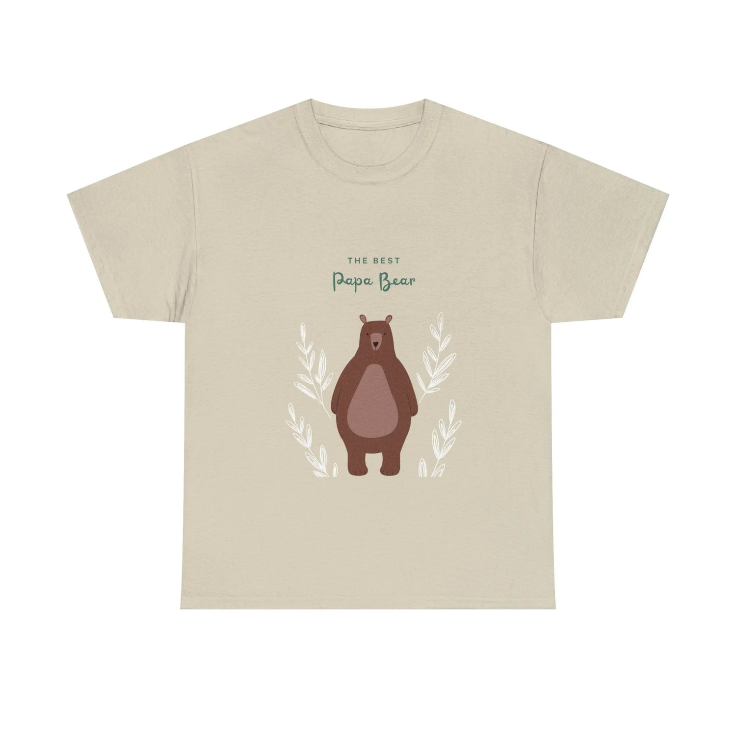 Best Papa Bear Heavy Cotton Tee, Father love casual adorable teddy bear cotton novelty work everyday meaningful Daddy day shirt