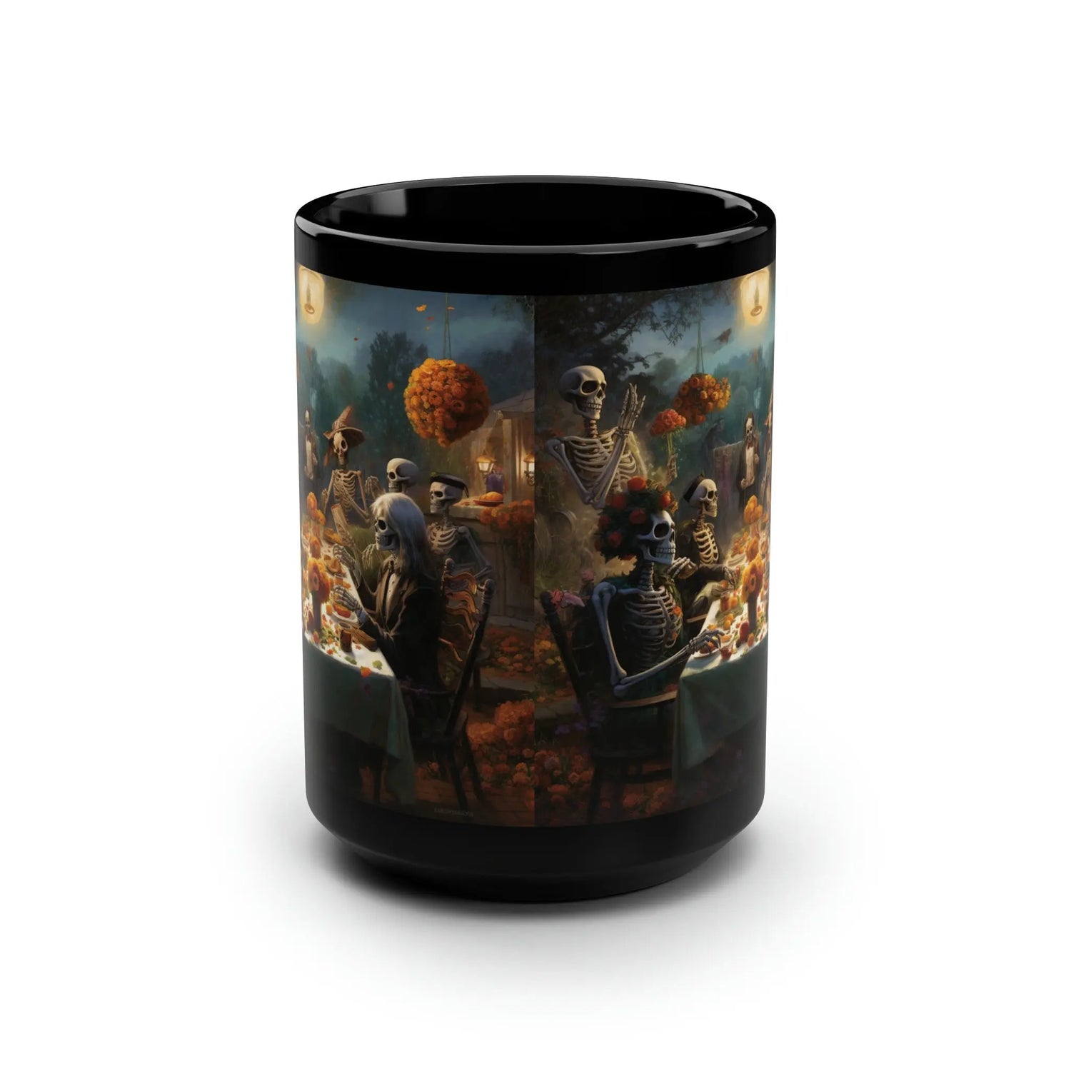 Day of the Dead Mug 15 oz dead mans party portrait design large coffee tea hot beverage kitchen accent cup The Aurora Touch