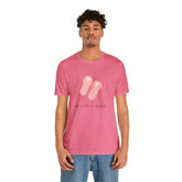 Pink Unisex Flip Flop Tshirt, Fun Summer Tshirt, Pink Novelty Tshirt, yellow summer novelty Tshirt, Pink Flip Flops Tshirt