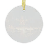 Glass Ornaments,Christmas scenery, tree decor, Holiday ornament, great small gift, Holiday Party gift, Home decor, Holiday gift exchange The Aurora Touch