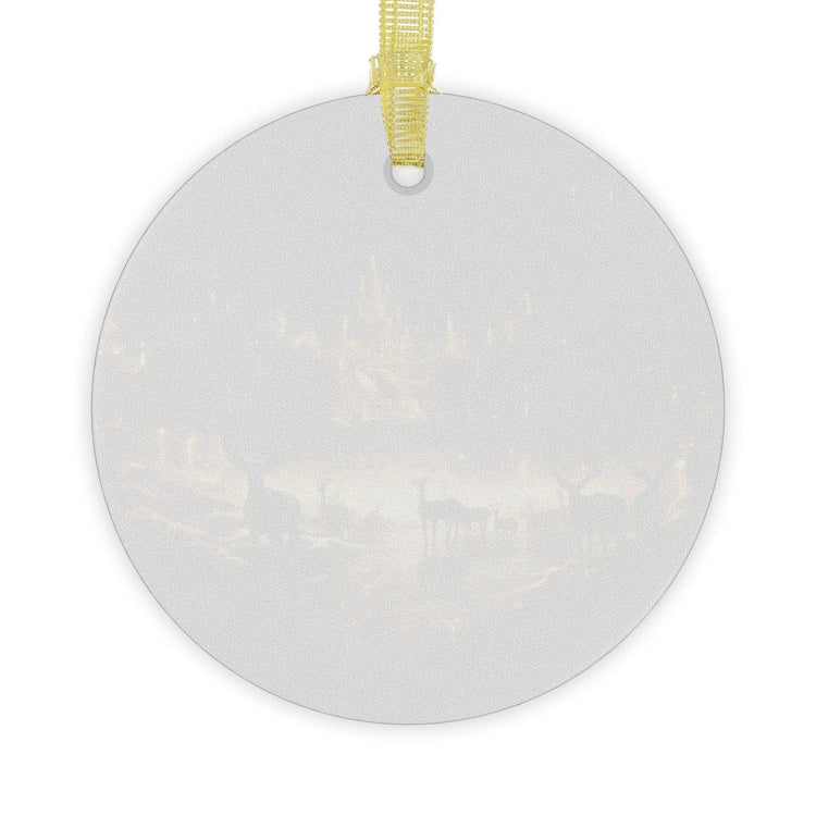 Glass Ornaments,Christmas scenery, tree decor, Holiday ornament, great small gift, Holiday Party gift, Home decor, Holiday gift exchange The Aurora Touch