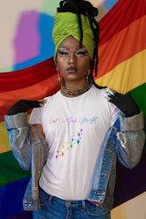 Pride T-shirt, Unisex rainbow color proud queer LGBTQ+ gay pride love life casual everyday festival clothing wear