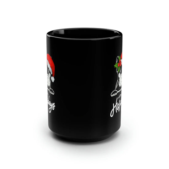 Pet Lover Black Mug, 15oz, Frenchie Dog Holiday Christmas Design Festive Casual Hot Beverage Cup The Aurora Touch