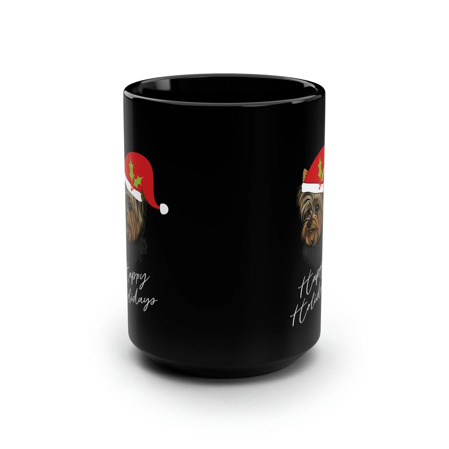 Holiday Mug, 15oz, Yorkie, Dog Lovers Mug, Holiday Mug, Xmas gift, Holiday Decor, Kitchen Decor, Tall Coffee Mug The Aurora Touch