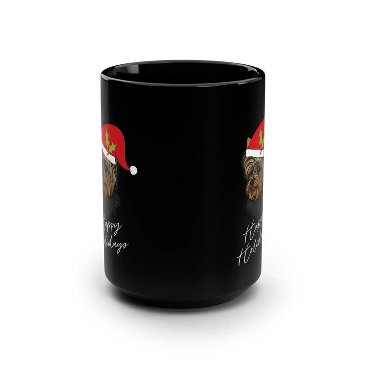 Holiday Mug, 15oz, Yorkie, Dog Lovers Mug, Holiday Mug, Xmas gift, Holiday Decor, Kitchen Decor, Tall Coffee Mug The Aurora Touch