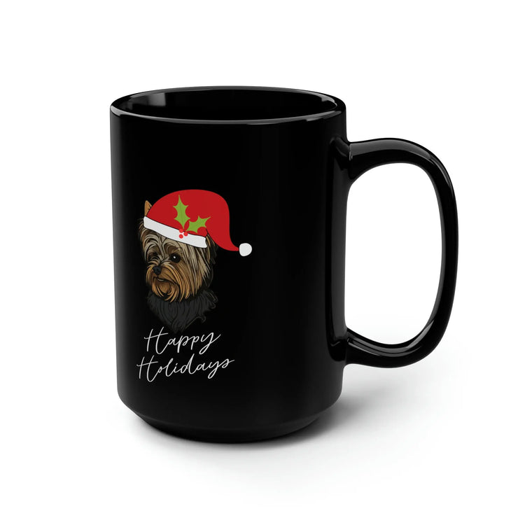 Holiday Mug, 15oz, Yorkie, Dog Lovers Mug, Holiday Mug, Xmas gift, Holiday Decor, Kitchen Decor, Tall Coffee Mug The Aurora Touch