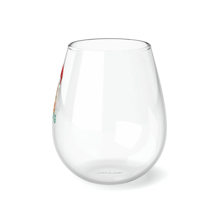 Golden Retriever Stemless Wine Glass - 11.75 oz Holiday Red Wine Glass - Perfect Christmas Gift for Dog Lovers! The Aurora Touch
