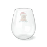 Golden Retriever Stemless Wine Glass - 11.75 oz Holiday Red Wine Glass - Perfect Christmas Gift for Dog Lovers! The Aurora Touch