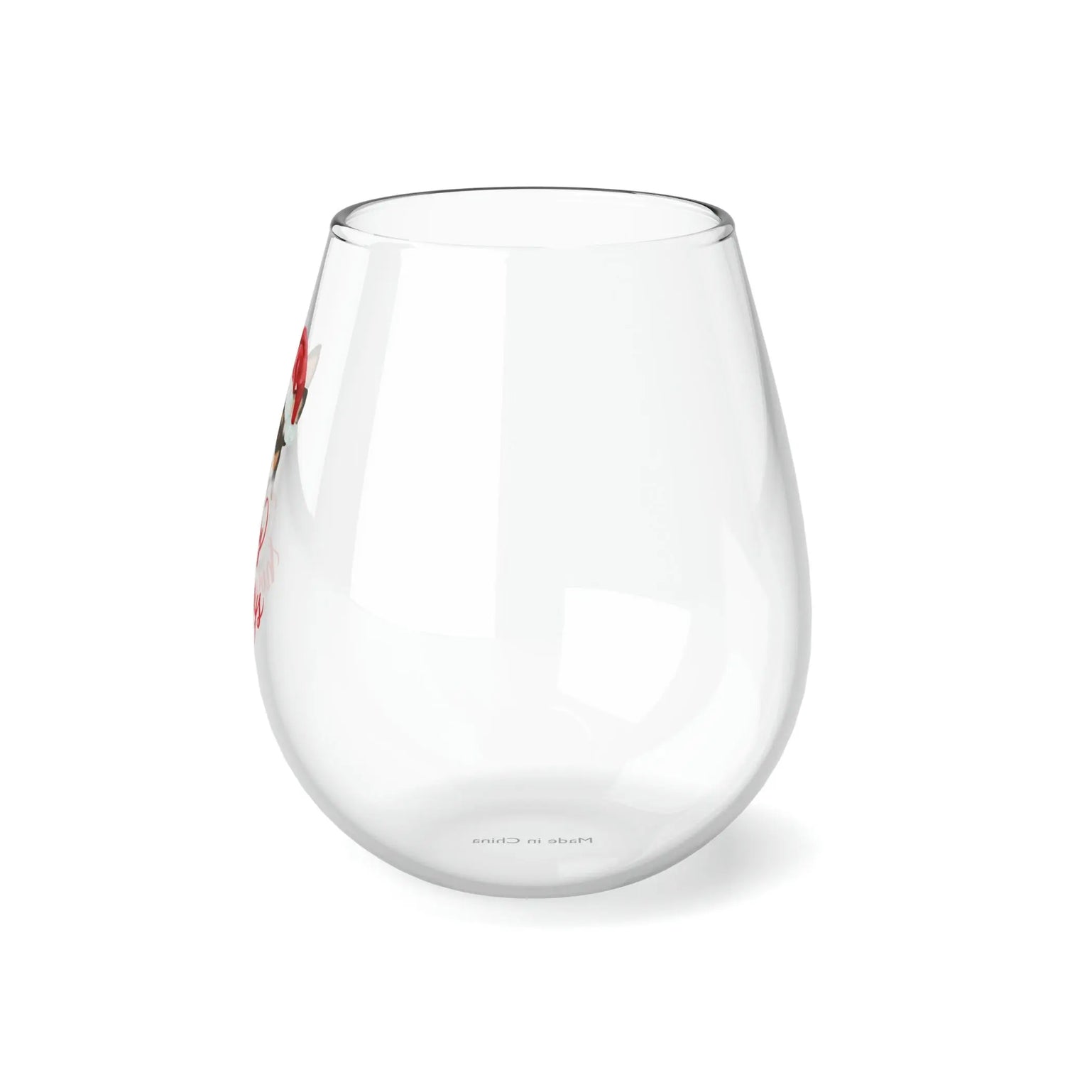 Stemless Wine Glass, 11.75oz, pet chihuahua design, party Wine glass, Novelty wine glass, Xmas glassware, Holiday gift, Female gift The Aurora Touch