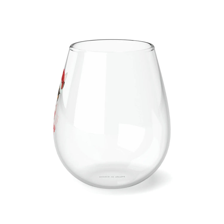 Stemless Wine Glass, 11.75oz, pet chihuahua design, party Wine glass, Novelty wine glass, Xmas glassware, Holiday gift, Female gift The Aurora Touch