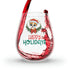Stemless Wine Glass, 11.75oz. Happy Holidays Wine glass, Xmas wine glass, Holiday gift, Best gift, Dinner gift, Gift for her The Aurora Touch