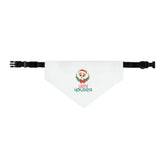 Pet Bandana Collar, Holiday fun festive Happy Holidays print dog owner gift Xmas scarf pet clothing wear