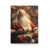 Hardcover Journal Matte, Christmas Journal, Holiday Notebook, Santa Book, Notekeeping Diary, Holiday gift, writers journal The Aurora Touch
