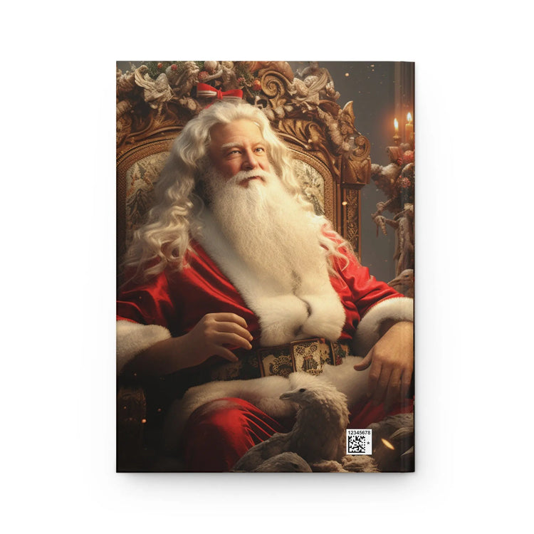 Hardcover Journal Matte, Christmas Journal, Holiday Notebook, Santa Book, Notekeeping Diary, Holiday gift, writers journal The Aurora Touch