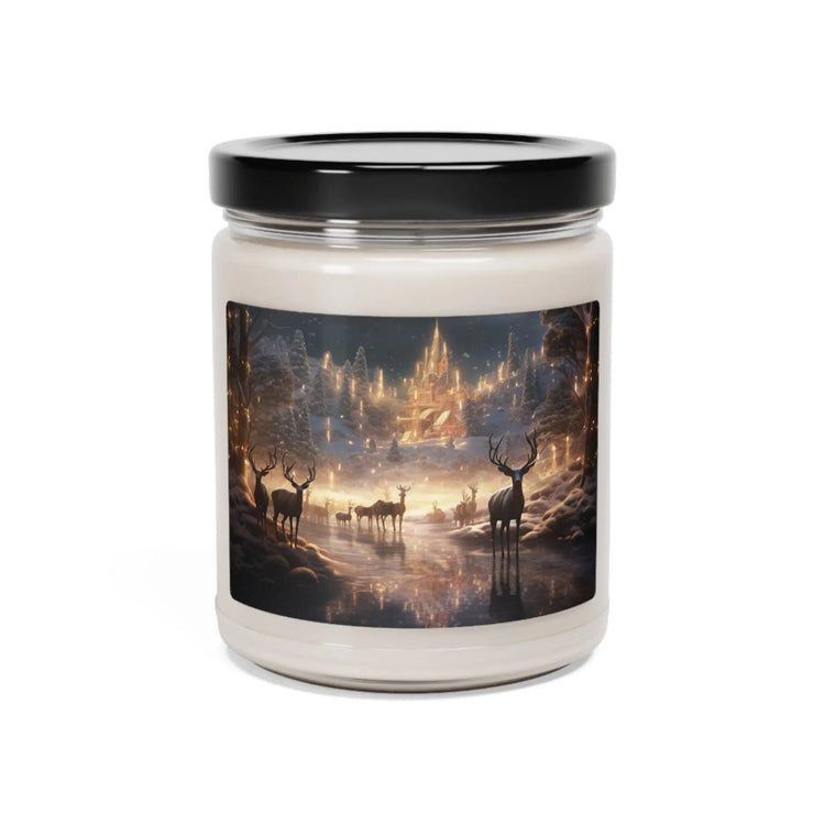 Scented Soy Candle, 9oz, Holiday Candles, Cinnamon scented candle, Best Selling, Gift for Family, Reindeer Xmas The Aurora Touch