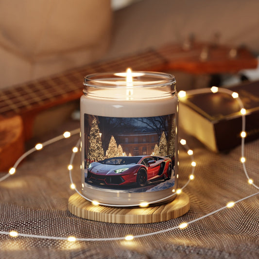 Holiday Scented Soy Candle | 9oz Holiday Red Lamborghini | Luxury Aromatherapy Candle | Perfect Gift for Christmas & New Year