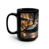 Black Mug, 15oz, Christmas in style, Luxury Mug, Black Coffe Mug, Holiday Gift, Designer Mug, gift for dad The Aurora Touch