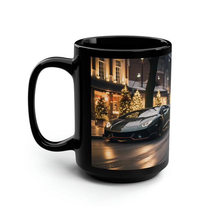 Black Mug, 15oz, Christmas in style, Luxury Mug, Black Coffe Mug, Holiday Gift, Designer Mug, gift for dad The Aurora Touch