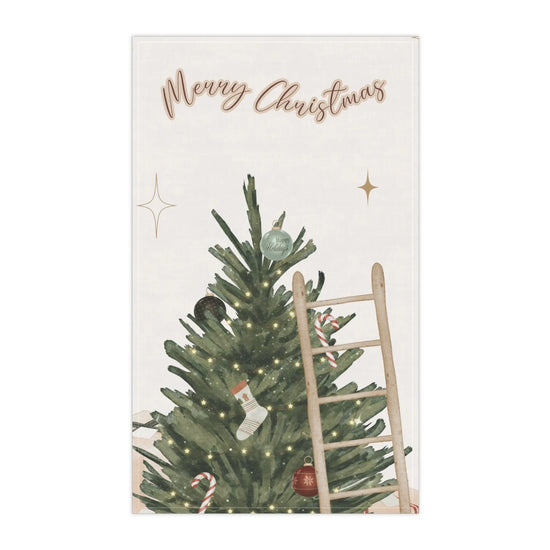 Kitchen Towel, Merry Christmas Towel, Minimalist Towel, Minimalist Kitchen, small Holiday gift, Designer gift, Holiday Towel The Aurora Touch