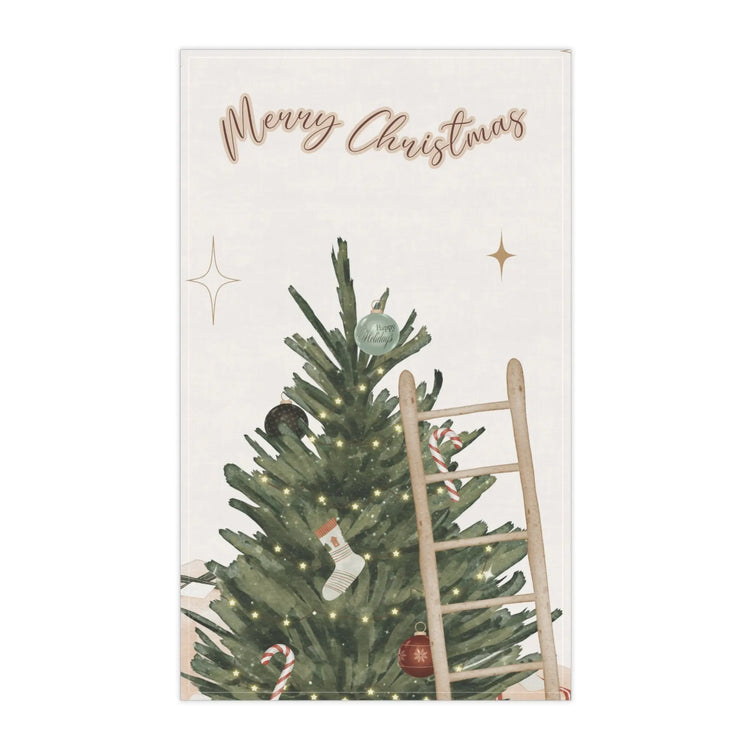 Kitchen Towel, Merry Christmas Towel, Minimalist Towel, Minimalist Kitchen, small Holiday gift, Designer gift, Holiday Towel The Aurora Touch