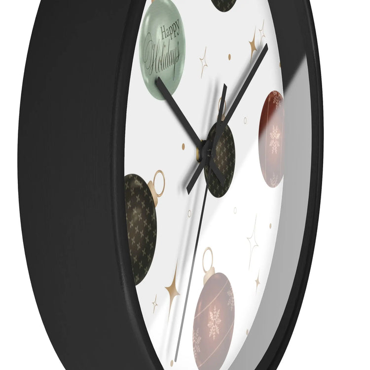 Wall Clock, Xmas color ornament wall art home office den casual room designer clock holiday family business gift