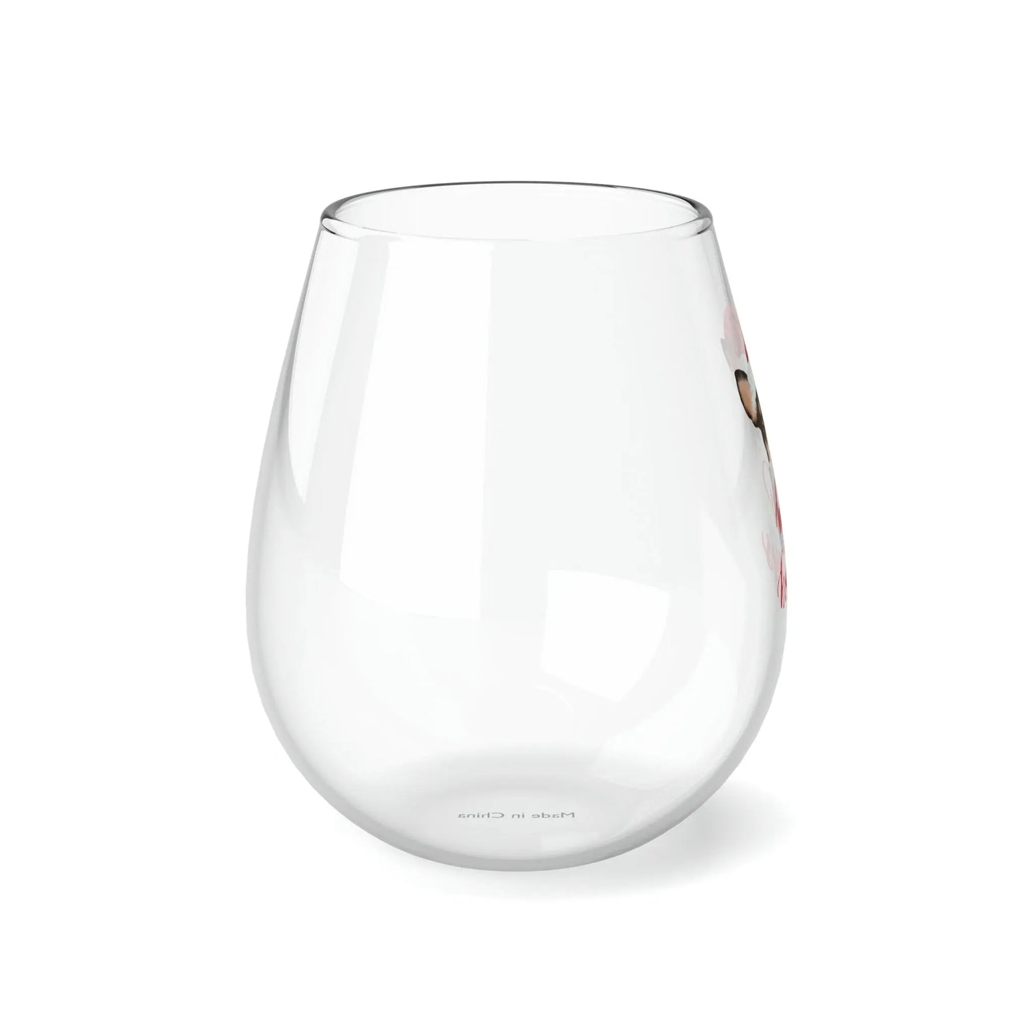 Stemless Wine Glass, 11.75oz, pet chihuahua design, party Wine glass, Novelty wine glass, Xmas glassware, Holiday gift, Female gift The Aurora Touch