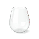 Stemless Wine Glass, 11.75oz, pet chihuahua design, party Wine glass, Novelty wine glass, Xmas glassware, Holiday gift, Female gift The Aurora Touch