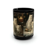 Charming 15oz Christmas Mug | Adorable White Kittens Holiday Portrait | Perfect Gift for Cat Lovers The Aurora Touch