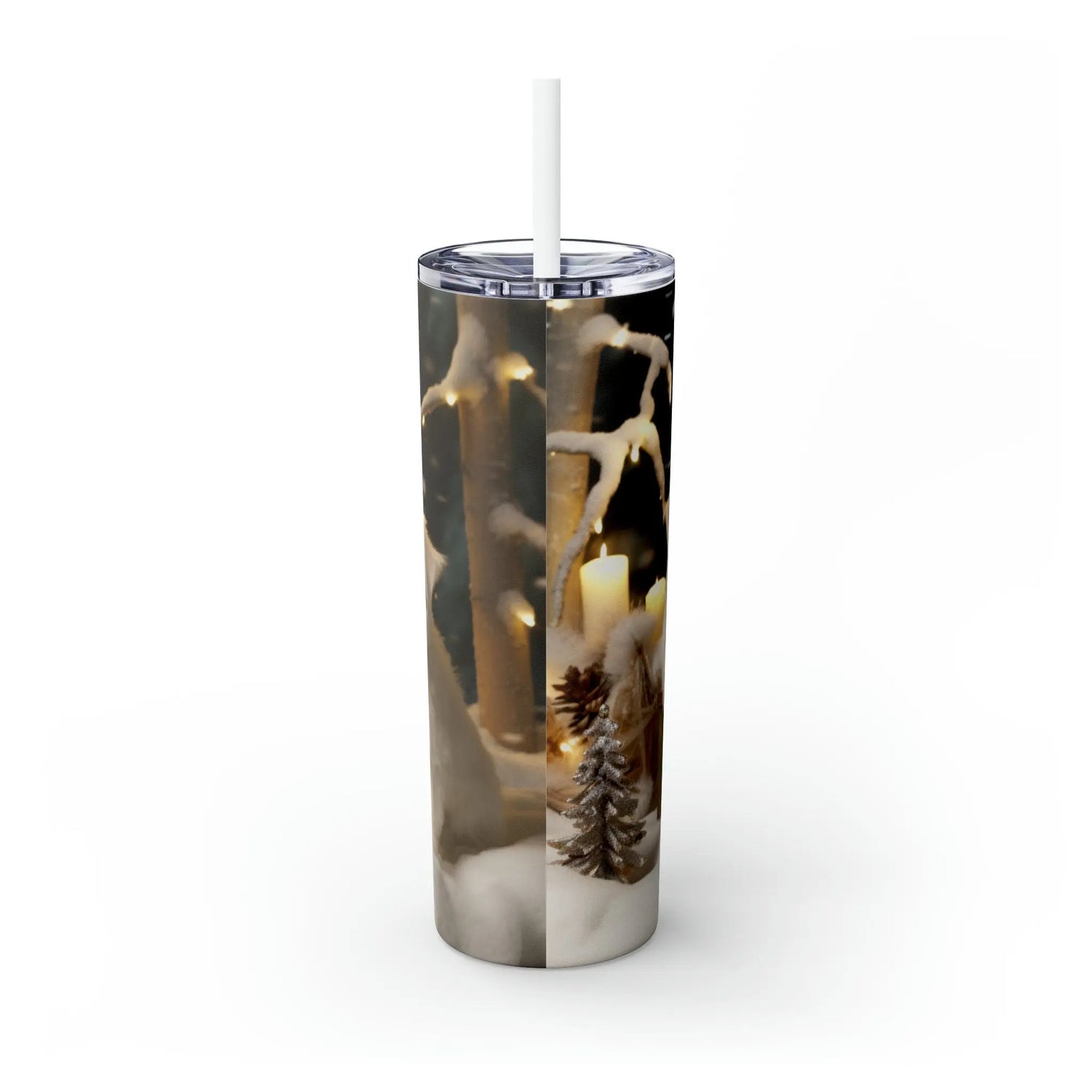 Holiday Tumbler with Straw, 20 oz, maltese puppy,Designer tumbler, xmas gift, novelty gift, teachers gift, office gift, personalized gift The Aurora Touch