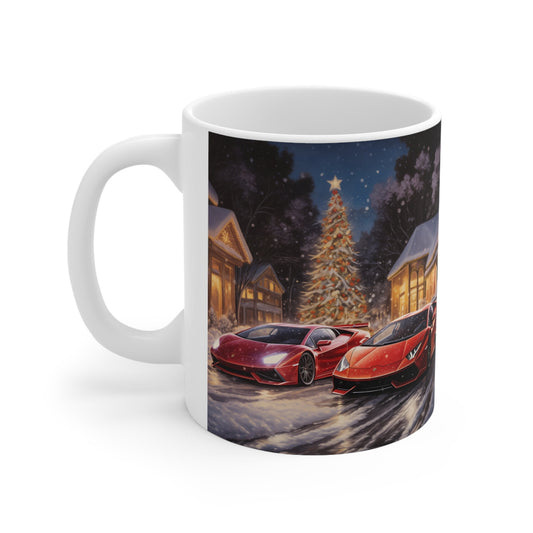 Ceramic Mug 11oz, Holiday Mugs, Exotic Car items, Fancy Mugs, Xmas gifts, Great gift for Dad, Stockbroker gift, Gift for men