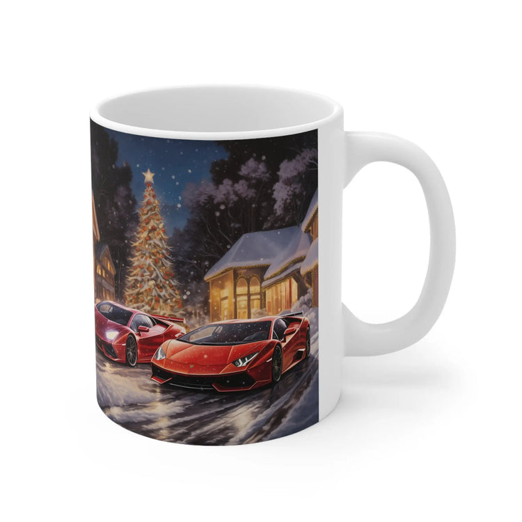 Ceramic Mug 11oz, Holiday Mugs, Exotic Car items, Fancy Mugs, Xmas gifts, Great gift for Dad, Stockbroker gift, Gift for men The Aurora Touch